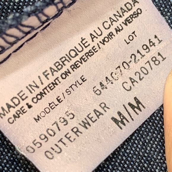 Vtg Tommy Hilfiger Jean Jacket Womens Sz Medium Dark Wash Denim Y2K Fall Winter - Picture 7 of 9